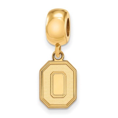 Black Bow Jewelry 14k Yellow Gold Plated Sterling Silver Ohio State Buckeyes NCAA Bead Charm