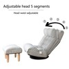 Cotton Single Sofa Reclining Chair Japanese Chair Lazy Sofa Tatami Balcony Reclining Chair Leisure Sofa for Home Office Grey - 2 of 4