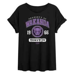 Women's - Marvel - Black Panther Property of Wakanda Oversized Graphic T-Shirt - 1 of 4