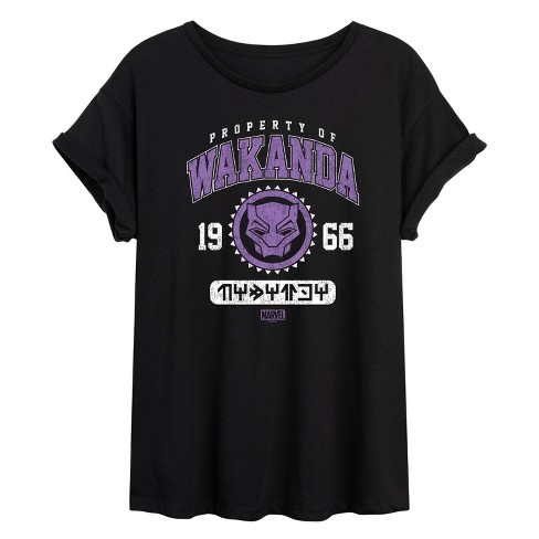 Women's - Marvel - Black Panther Property of Wakanda Oversized Graphic T-Shirt - image 1 of 4