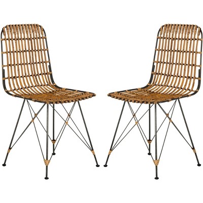 Transitional Windsor Low Slat Side Chair in Natural Brown Wash