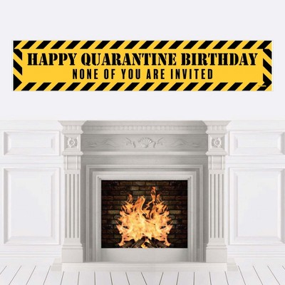 Big Dot of Happiness Happy Quarantine Birthday - Happy Birthday Social Distancing Decorations Party Banner