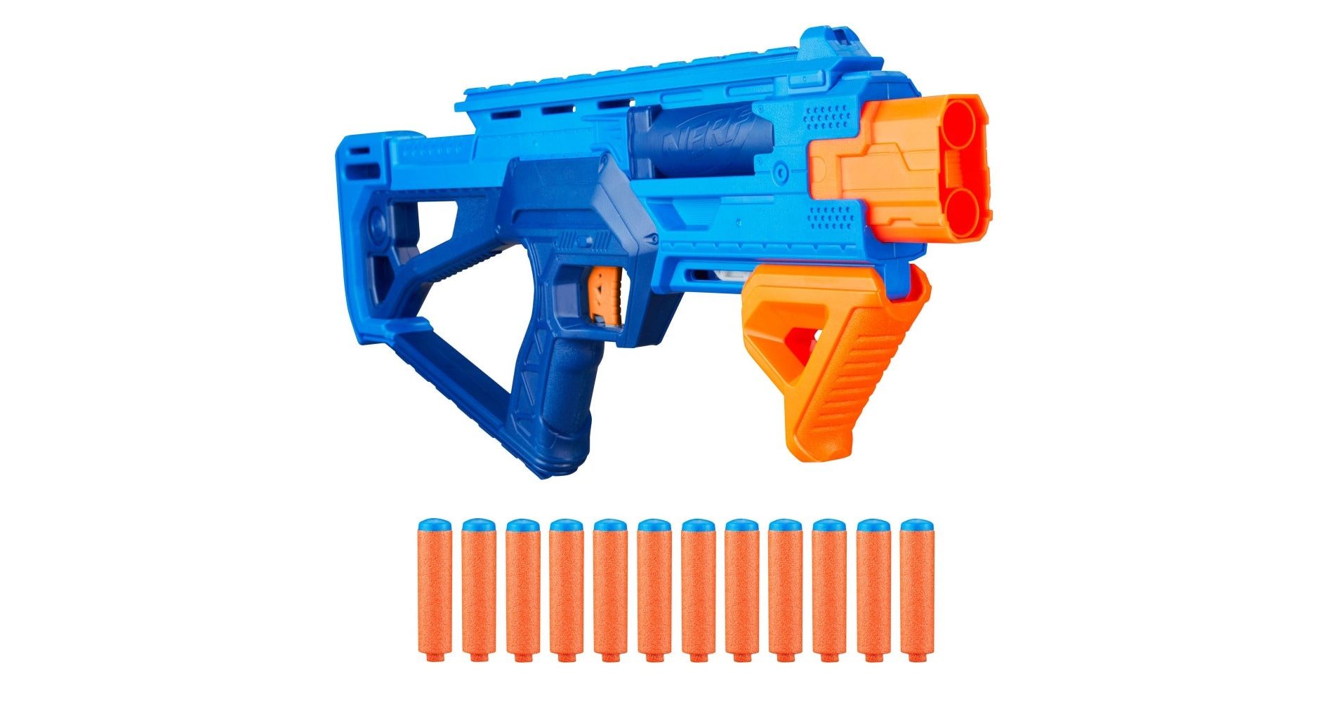 Nerf N Series Double Impact Blaster, 12 Official Nerf N1 Darts Compatible Only with Nerf N1 Blasters, Pump Action Priming, Kids Gifts, Ages 8+