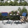 Merrick Lane Set of 2 Versatile Flex Comfort Indoor/Outdoor Fold Chairs with Metal Frames - 2 of 4