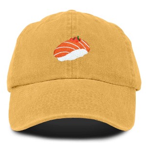 Dalix Salmon Nigiri Embroidered Sushi Cotton Dad Hat Baseball Cap Adjustable Womens - 1 of 4