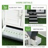 Resenkos Rabbit Hutch, Duck Cage Hutch,Rabbit Coop,65" Chicken Coop Rabbit Hutch with Nesting Box, Ramp, Run Gray - 3 of 4