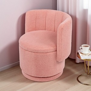 360-degree Swivel Fabric Sofa Chair with Hidden Storage - 1 of 4
