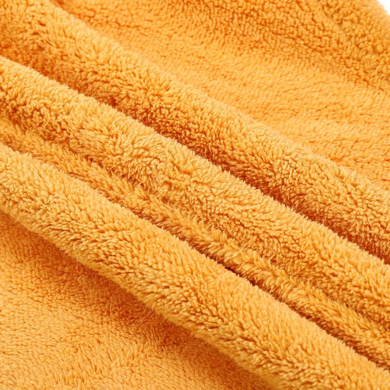 Unique Bargains Soft Hair Towel Wrap Microfiber Lemon Pattern for Wet Long Thick Curly Hair 2 Pcs, 5 of 7