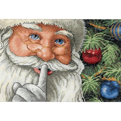 Dimensions Gold Petite Counted Cross Stitch Kit 7"X5"-Santa's Secret (18 Count)