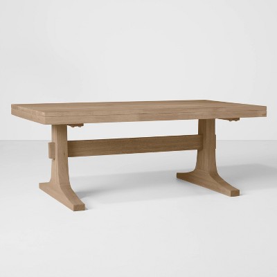 Pedestal Wood Coffee Table - Natural - Hearth & Hand™ with Magnolia