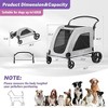 Gulches Pet Strollers: Gray XL All-Terrain Folding Stroller for Two Medium Dogs - 3 of 4
