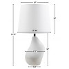 GDFStudio Toby Modern 21.75" Asymmetrical Ceramic Table Lamp with Linen Shade - 3 of 4