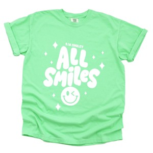 Simply Sage Market S.W.Smiley All Smiles Smiley Face Garment Dyed Tee - 1 of 4