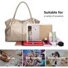Women's Tote Bag Bags, Large Leather Shoulder Bag Purse Top Handle Hobo Handbag Gray - 2 of 3
