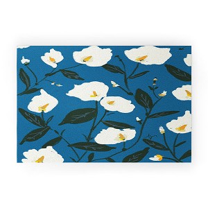 alison janssen Peace Lilies Looped Vinyl Welcome Mat - Society6 - 1 of 4