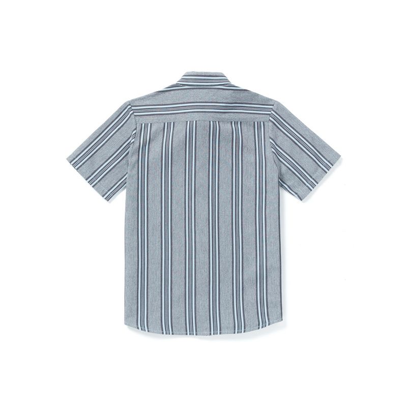 Volcom Big Boys Newbar Stripe Short Sleeve Button Down Shirt, 2 of 5