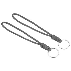 Unique Bargains Braided Wrist Polyester Keychain Wallets Badge Lanyards with Hook 2 Pcs - 1 of 4