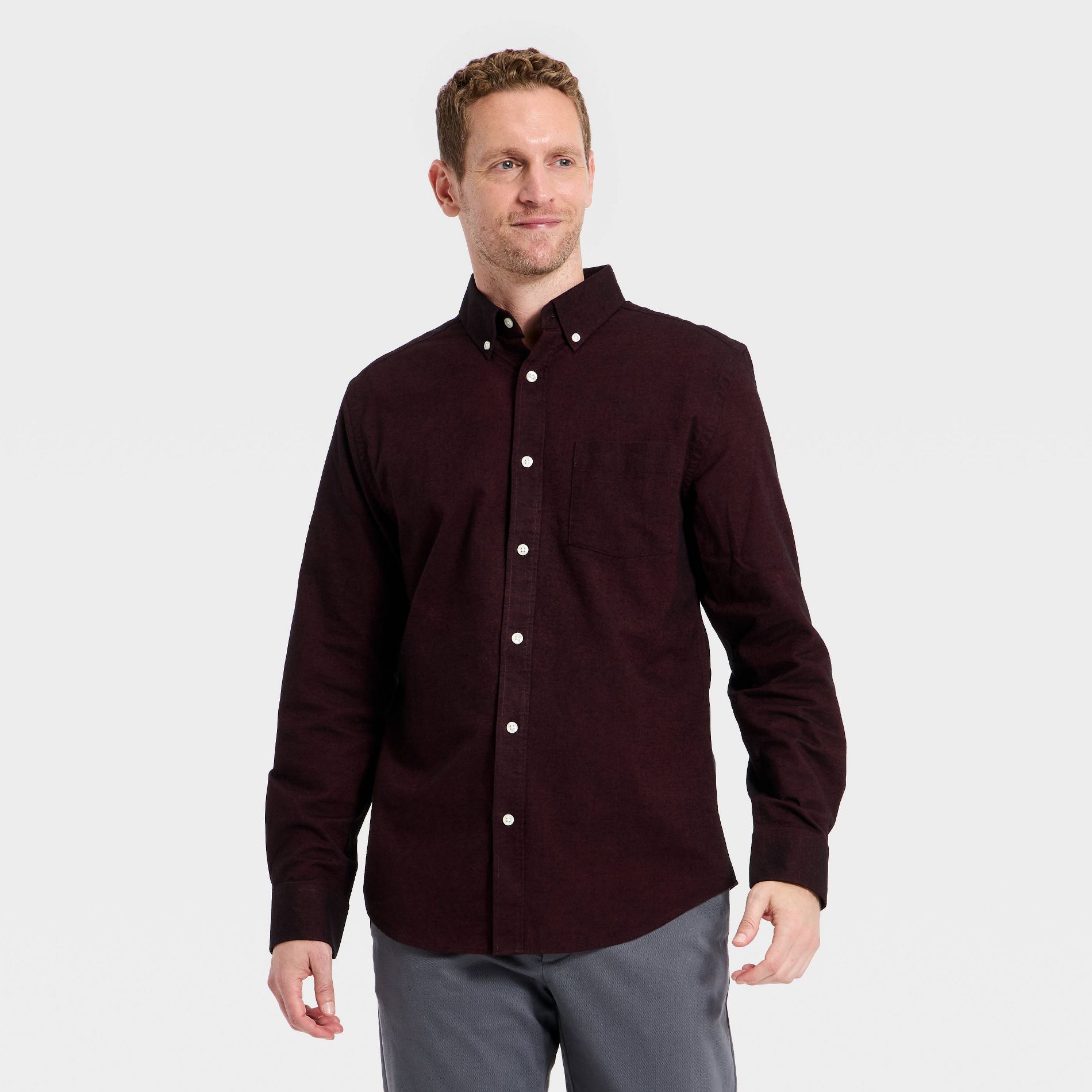 Men's Long Sleeve Oxford Shirt - Goodfellow & Co™