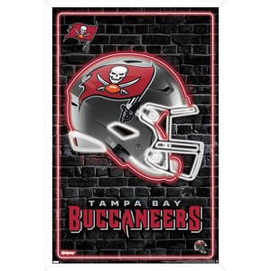 Trends International NFL Tampa Bay Buccaneers - Neon Helmet 23 Framed Wall Poster Prints - 1 of 4