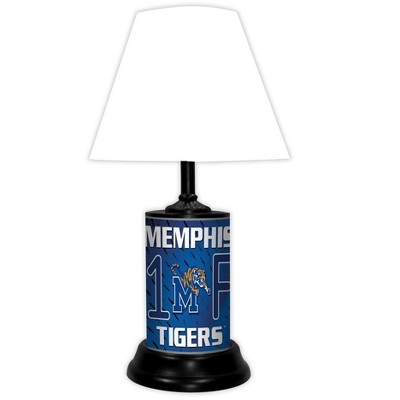 NCAA 18-inch Desk/Table Lamp with Shade, #1 Fan with Team Logo, Memphis Tigers