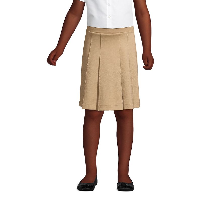 Lands' End Lands' End School Uniform Kids Ponte Pleat Skirt, 3 of 6