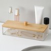 Nonslip Cosmetic Organizer with Bamboo Lid, Durable Clear Acrylic  Storage Box for Makeup, Skincare & Jewelry, Stylish Organizer for Bathroom & Vanity - 3 of 4
