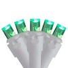 Northlight 100 Count Green LED Wide Angle Icicle Christmas Lights, 5.5ft White Wire - 2 of 3