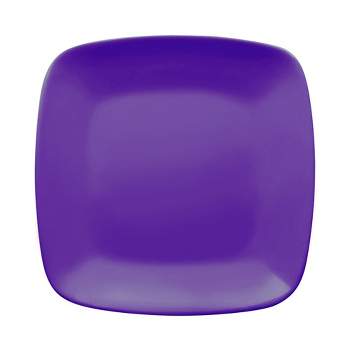 Smarty Had A Party 8.5" Purple Flat Rounded Square Disposable Plastic Buffet Plates (120 Plates)