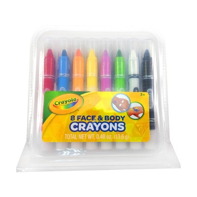 Crayola 8ct Face & Body Crayons: Washable Face Paint for Kids, Multicolor Brights, Ages 1+