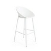 Coolbibila-Patio Bar Stools Set Of 2, Armless Patio Chairs Made Of Plastic/Resin + Iron, Patio Accent Chairs With Modern Design - 3 of 4