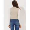 INSPIRE CHIC Women's Faux Suede Casual Sleeveless Biker Vest Jacket - 4 of 4