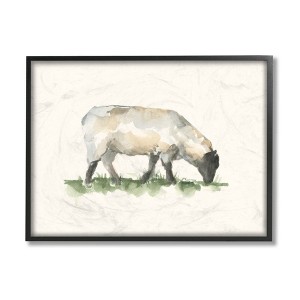 Stupell Industries Grazing Sheep Grass Field Farm Animal Painting - 1 of 4