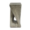 Sapphtopaz Modern Twist Hollow End Table with Wood-Like Texture Side Table with Sturdy Accent Frame Coffee Table for Living Room,Bedroom - 2 of 4