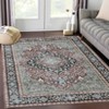Area Rug 8x10 Rugs for Living Room Non Slip Washable Rug Ultra-Thin Retro Medallion Floor Carpet Oriental Distressed Stain - 2 of 4