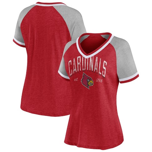 Ncaa Louisville Cardinals Women's V-neck Notch T-shirt : Target