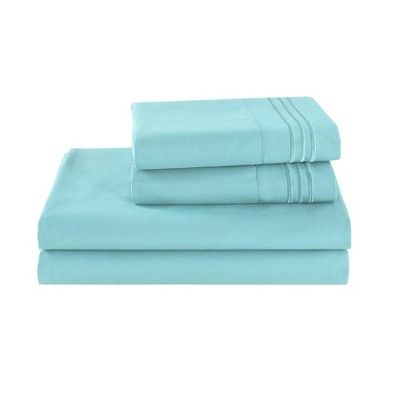 Marcielo 3/4 Pcs Soft Solid & Embroidery Bed Sheets Set