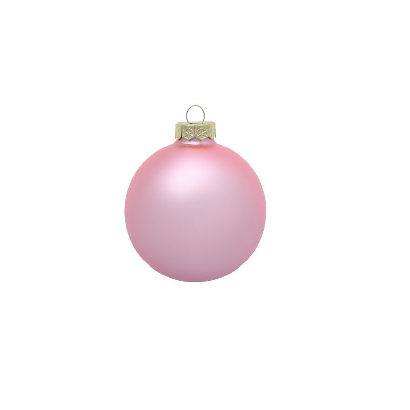 Northlight Matte Finish Glass Christmas Ball Ornaments - 1.25" (30mm) - Baby Pink - 40ct, 1 of 4
