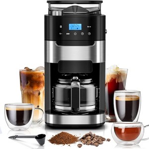 ZAFRO 10-Cup Digital Drip Coffee Maker with Built-In Grinder, 12-Hour Timer, Programmable, 1.5L Water Tank, Keep-Warm Function - 1 of 4