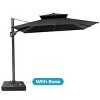 Crestlive Products 9x12FT Double Top Cantilever Umbrella Outdoor 360 Degree Rotation 6 Heights Adjustable Cantilever Patio Umbrella with Base - 2 of 4