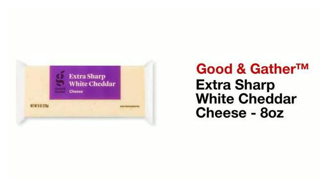 Extra Sharp White Cheddar Cheese - 8oz - Good & Gather&#8482;, 2 of 5, play video