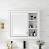Bathroom Medicine Cabinet with Mirror Door, Wall Mounted Bathroom Storage Cabinet with 3 Open Shelves, Storage Medicine Cabinet for Bathroom - 2 of 4
