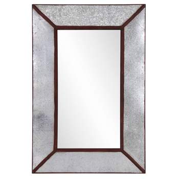 Howard Elliott 36"x24.5" Metal Framed Rectangular Rustic Accent Wall Mirror