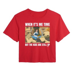 Women's - Disney - Belle Me Time Meme Cropped Graphic T-Shirt - 1 of 3