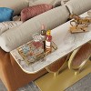 47'' Genuine Marble Console Table Hallway Entrance Storage Gold Leaf Base - 3 of 4