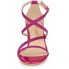 Allegra K Women's Breezy Glitter Opened Toe Crisscross Strap Chunky Sandals - 2 of 4