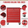 7-Drawer Rolling Tool Chest with Wheels, Tool Cabinet on Wheels, Tool Cart with Key Lock, Tool Storage Organizer for Garage & Repair Shop - 2 of 4