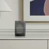 HomeRoots 8" Black Cylinder Ribbed Glass Table Vase - 2 of 4