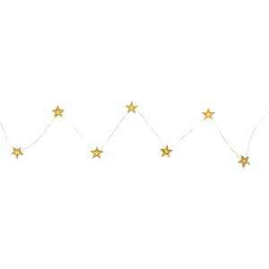 Northlight Battery Operated Star Christmas Light Set - Warm White LED - 6.5' Silver Wire - 20ct - 1 of 3