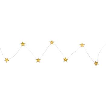 Northlight Battery Operated Star Christmas Light Set - Warm White LED - 6.5' Silver Wire - 20ct