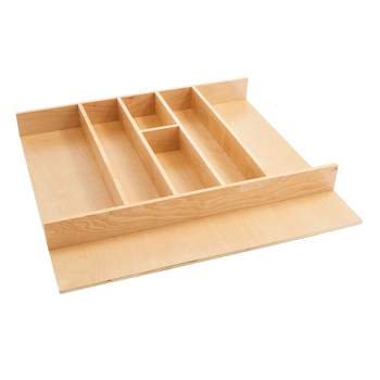 Rev-A-Shelf 4WUT-3SH Trimmable Wooden Kitchen Drawer Divider Utility Holder Cutlery Tray Organizer Insert with 7 Slots